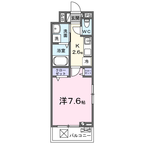Ｗｅｓｔ　Ｐｒｉｍａｒｙ・03010号室の間取り