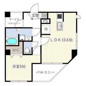 ＣＬＡＳＳ住吉・701号室の間取り
