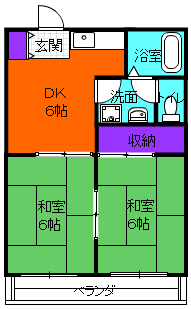 コーポ浅名の間取り