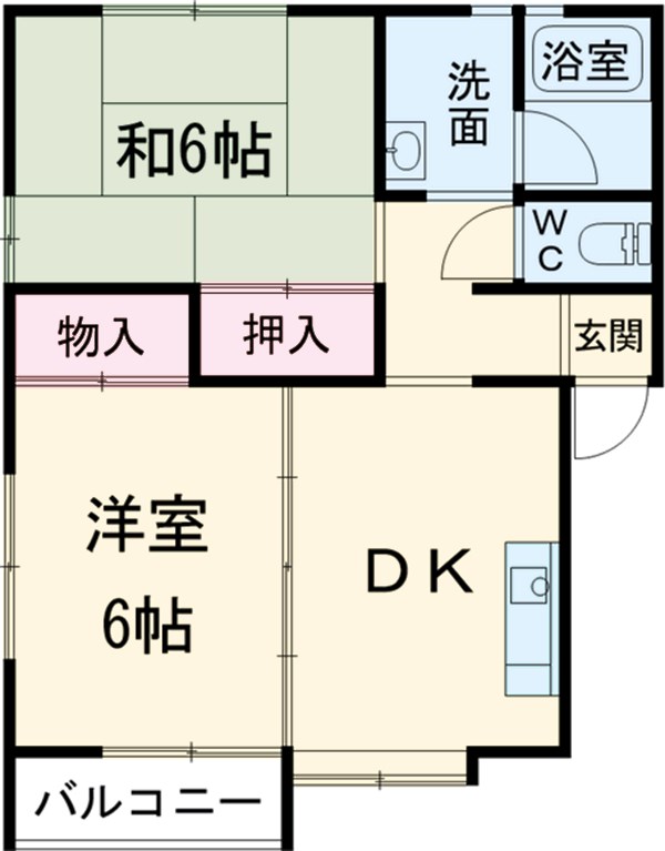 原添ハイツの間取り