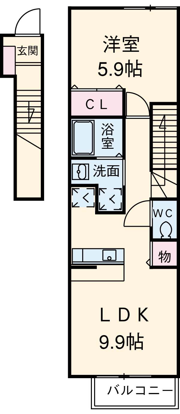 ピュア ミキ Cの間取り