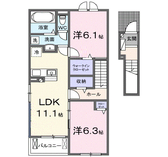ロータスⅠ・02030号室の間取り