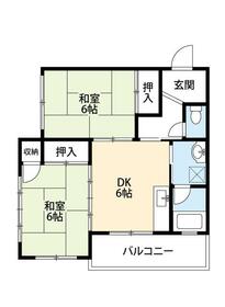入野町の完工年月（1988年1月）築の賃貸マンションの間取り