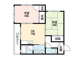 入野町の完工年月(1988年1月)築の賃貸マンションの間取り
