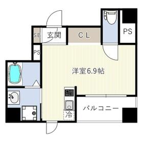 ＣＬＡＳＳ住吉・702号室の間取り