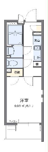 クレイノグリーンガーデン・301号室の間取り
