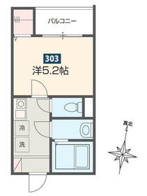 ＭＥＬＤＩＡ西川口Ⅱ・303号室の間取り