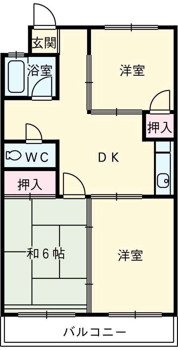 上浅田モンブランマンションの間取り