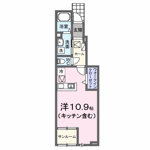 クレストビュー・01050号室の間取り