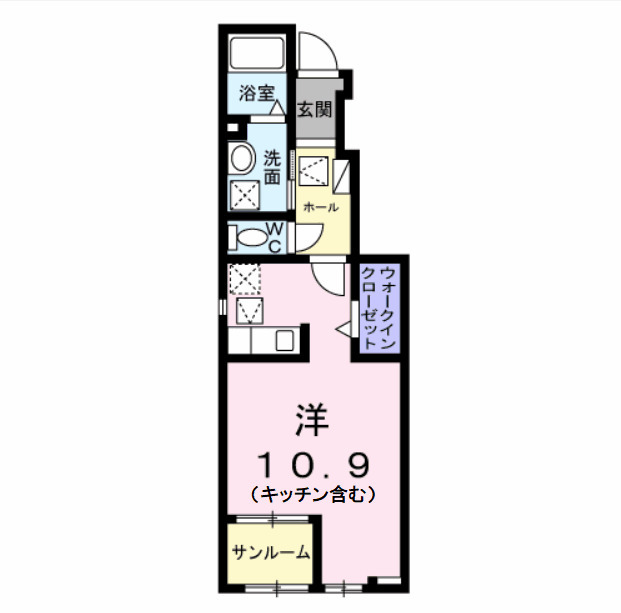 クレストビュー・01060号室の間取り