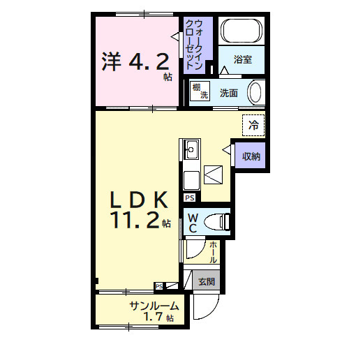 ヒカルサ市原姉ヶ崎サウスの間取り