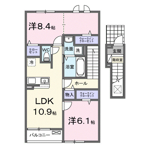ハピネス・02040号室の間取り