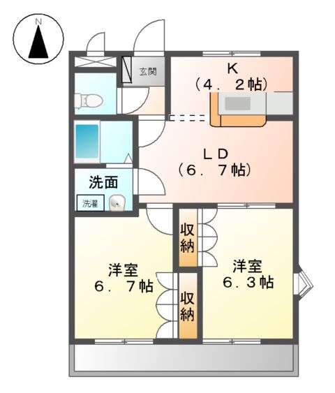 シャルム藤の間取り