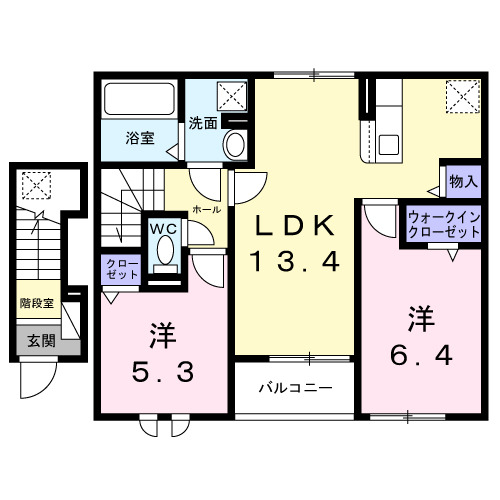 サンリット・02020号室の間取り