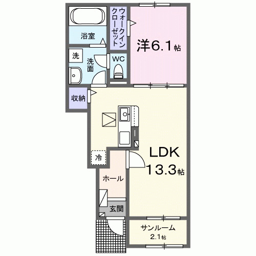 グランバニアⅡ・01040号室の間取り