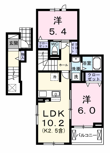 フェリス ソレアードⅢの間取り