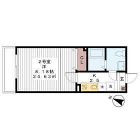 AJ蘇我WestⅠの間取り
