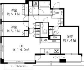 ファミール新宿グランスィートタワー・1601号室の間取り