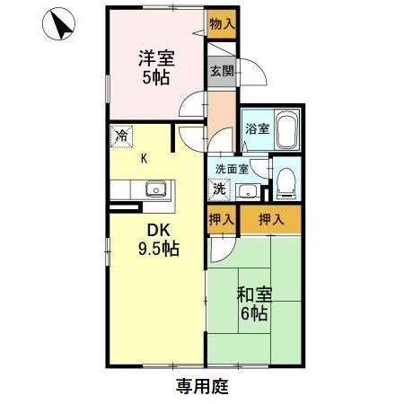 モービルガーデン山田 弐番館の間取り