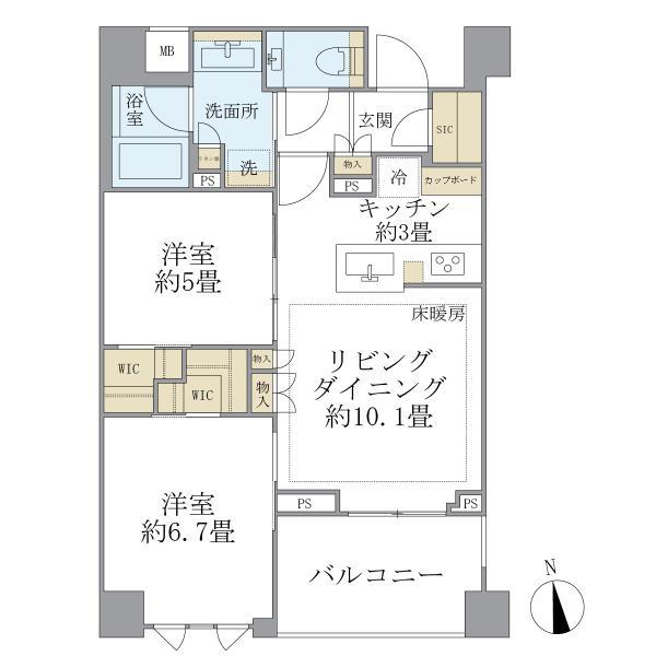 Brillia目黒大橋の間取り