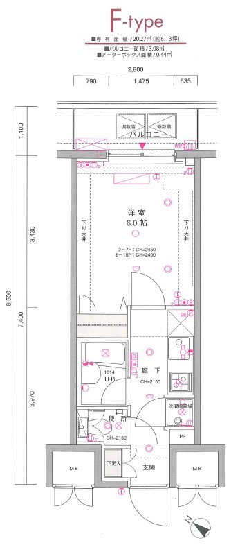 東京 蒲田 Square Towerの間取り