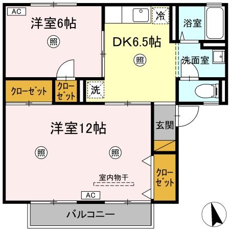メゾン森PartⅠ・Ⅱの間取り