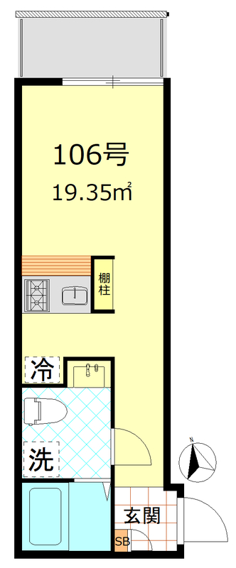 ベルエクラ蒲田の間取り