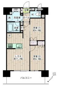 レ・ジェイド新横浜・01408号室の間取り