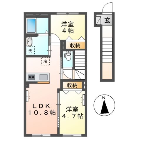 エスト ガーデニアの間取り