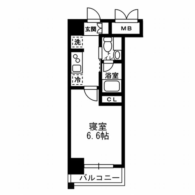 月島の完工年月(2008年2月)築の賃貸マンションの間取り