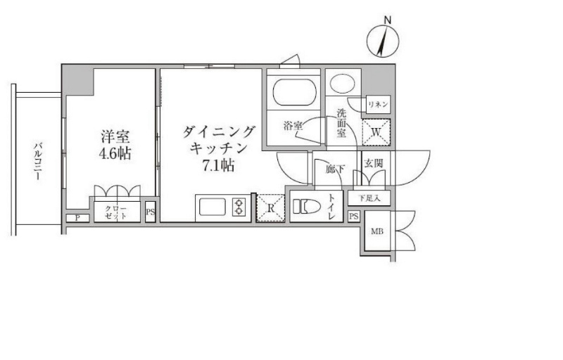 新小川町の完工年月(2016年9月)築の賃貸マンションの間取り