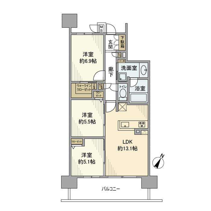 リコット刈谷駅東Ⅱの間取り