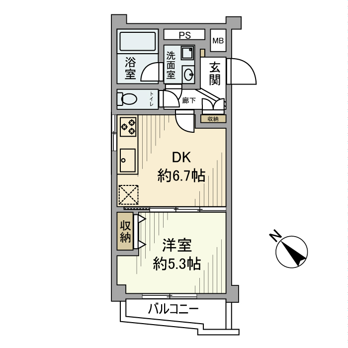 サンパークマンション本郷・604号室の間取り