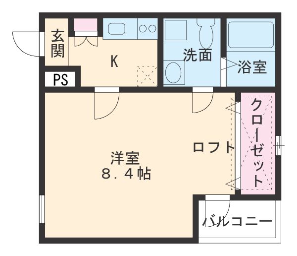 テルスドゥガイア・102号室の間取り