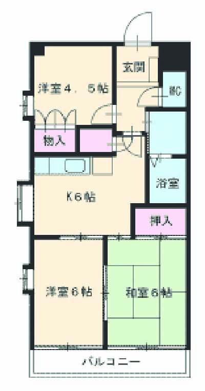 セントラルハイツ中平の間取り