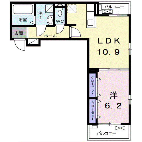 フラン湘南・02030号室の間取り