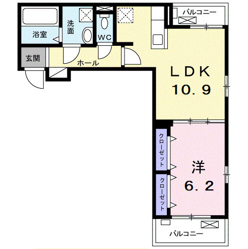 フラン湘南・03030号室の間取り
