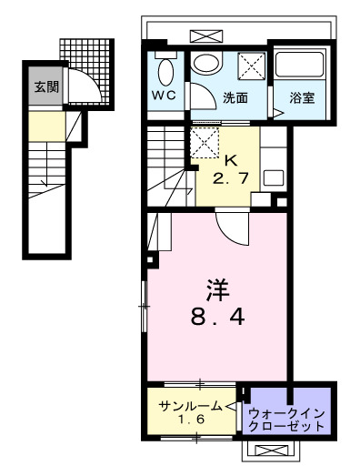 メゾン　パンタネール・02020号室の間取り