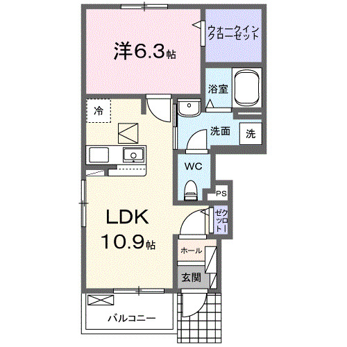 ア・ブローテ・01010号室の間取り