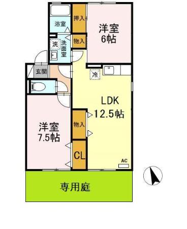 クレールコンフォート Dの間取り