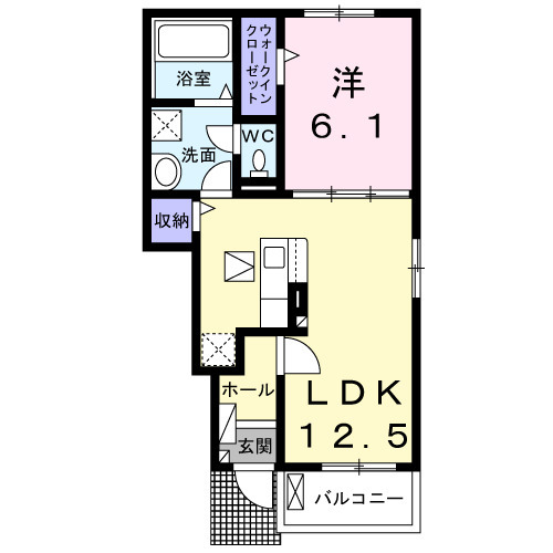 ユニゾンⅢ・01030号室の間取り