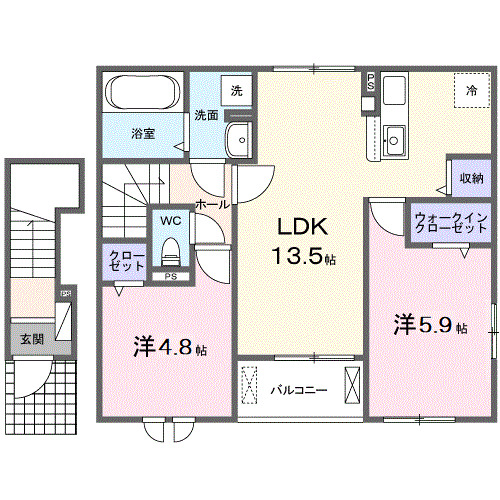 セレーノ・02020号室の間取り
