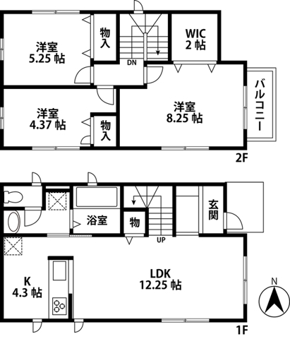 ガーデンコート真間Ⅱの間取り