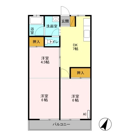 樹園マンションの間取り