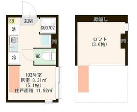 ハレテラス平和台・0103号室の間取り