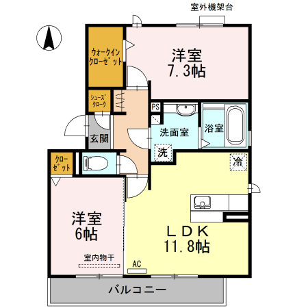 コンコルディアかみやしろ NORTHの間取り