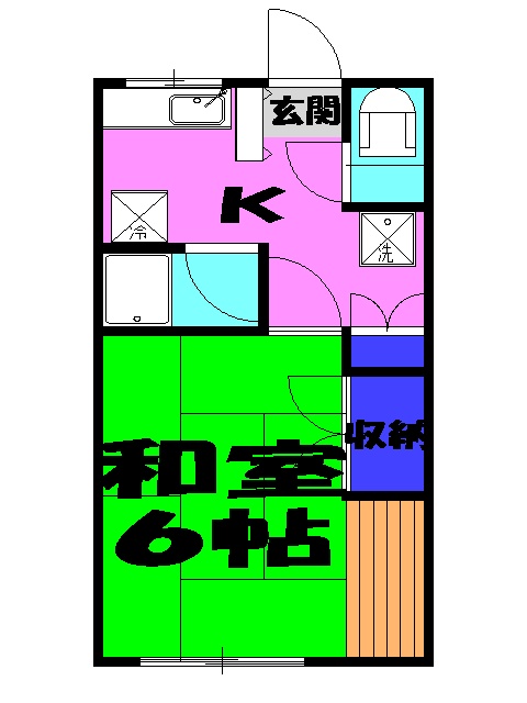 中溝荘(小仲台)の間取り