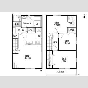 リーブルファイン曲利Ⅱの間取り
