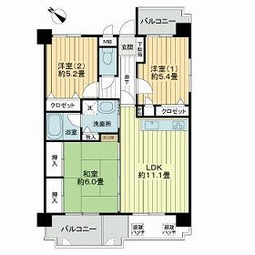ライオンズマンション泊高橋の間取り