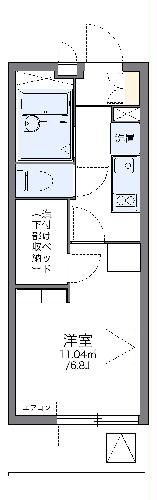 レオパレスネスト Ⅱの間取り